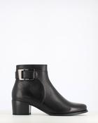 Regarde Le Ciel Jolene Leather Buckle Ankle Boot Black image