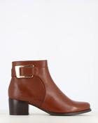 Regarde Le Ciel Jolene Leather Buckle Ankle Boot Tan image