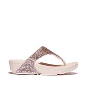 Fitflop Lulu Toe Post Glitter Nude Rose