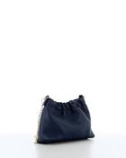 Marina Galanti Leather Pouch Bag with Shoulder Chain Navy image
