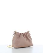Marina Galanti Leather Pouch Bag with Shoulder Chain Nude image