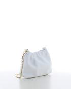 Marina Galanti Leather Pouch Bag with Shoulder Chain White image