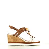 Regarde Le Ciel Madison Wedge Sandal White/Hazelnut