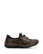 Rieker Laced Toggle Shoe Chestnut/Black image