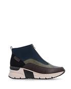 Rieker Ankle Boot with Front Zipper Black Navy Comb image