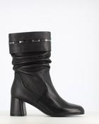 Regarde Le Ciel Neva Leather Slouch Boot Black