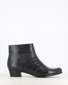 Regarde Le Ciel Stefany Patchwork Pleat Ankle Boot Navy image