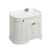 Freestanding 980 Sand Curved Corner Unit &amp;amp; Vanity Bowl image