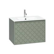 Crosswater Vergo 1-Drawer Wall Hung Vanity Unit With Ice White Glass Basin