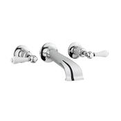 Crosswater Belgravia Lever 3 Tap Hole Wall Mounted Basin Mixer Set