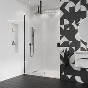 Crosswater GALLERY 10 Wetroom Shower Screen - Matt Black