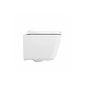 Crosswater Libra Rimless Wall Hung WC Pan With Slim Soft Close Toilet Seat - Matt White