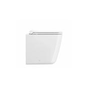 Crosswater Libra Rimless Back To Wall WC Pan With Slim Soft Close Square Toilet Seat - Gloss White