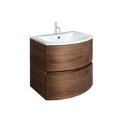 Crosswater Svelte 2-Drawer Wall Hung Vanity Unit With Ice White Glass Basin