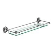 Burlington Glass Shelf With Railing - Chrome