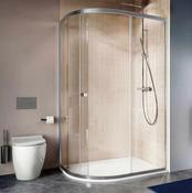 Crosswater Clear 6 Offset Quadrant Shower Door - Silver image