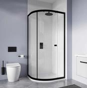 Crosswater Clear 6 Quadrant Shower Door - Matt Black image