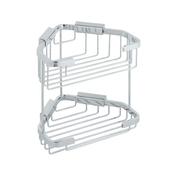 Vado Large Double Triangular Corner Basket - Chrome