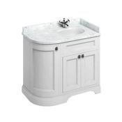 Burlington 1000 Freestanding Curved Corner Vanity Unit With Worktop and Basin image