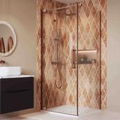 Crosswater Asura Hinged Shower Door &amp;amp; Side Panel - Brushed Bronze