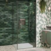 Crosswater Asura Hinged Shower Door &amp;amp; Side Panel - Slate image