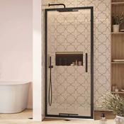 Crosswater Asura Infold Shower Door &amp;amp; Side Panel - Matt Black