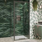 Crosswater Asura Infold Shower Door &amp;amp; Side Panel - Slate image