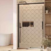 Crosswater Asura Sliding Shower Door &amp;amp; Side Panel - Matt Black