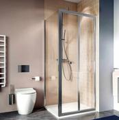 Crosswater Clear 6 Bi-Fold Shower Door &amp;amp; Side Panel - Chrome