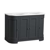Lansdown 1200 Floorstanding Curved Vanity Unit With Worktop and Underslung Bowl image