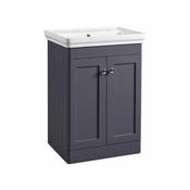 Marston Floorstanding Vanity Unit With Washbasin - Matt Dark Grey image