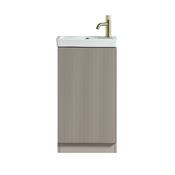 Flauto Mini 1-Door Cloakroom Floorstanding Vanity Unit with Ceramic Basin