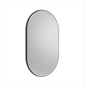 Oxygen LED Illuminated Pill Bathroom Mirror with Ambient Lighting &amp;amp; Demister - 500x800mm image