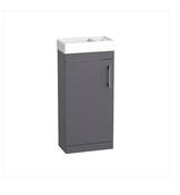 Kew 400mm Cloakroom Floorstanding Vanity Unit And Basin with Chrome Handle image