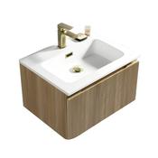 Flauto 600mm Fluted Wall Hung Vanity &amp;amp; Matt Basin image