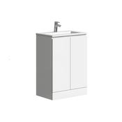 City Tiles Gloss White 600mm Floorstanding Vanity Unit And Basin image