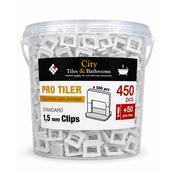CTB Pro Tiler Tile Levelling System Standard 1.5mm Clips – 450 Pieces + 50 FREE