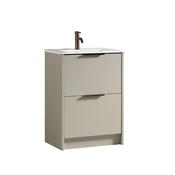 Sora 600mm 2-Drawer Floorstanding Vanity Unit with Ceramic Gloss Basin image