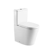 Ferrara Plus Rimless Semi-Comfort Height Fully Shrouded Close Coupled Toilet with Soft Close Seat image