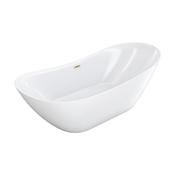 Havana Slim Double Ended Freestanding Acrylic Bath with Stainless Steel Frame – 1700x800x700mm image