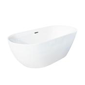 Monaco Acrylic Freestanding Double Ended Bow Bath with Stainless Steel Frame – 1700x750x580mm image