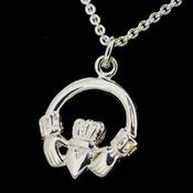 Claddagh Double Sided Necklace - Silver image
