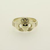 14CT WHITE 100 YEAR CLADDAGH RING image