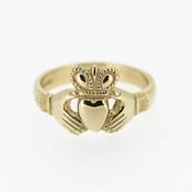 LADIES 9CT YELLOW GOLD CLADDGH RING image
