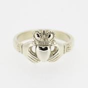 Ladies 9ct White Gold Claddagh Ring image
