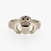 GENTS 18CT WHITE GOLD CLADDAGH RING image