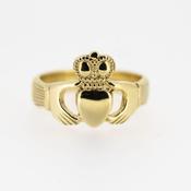 GENTS 18CT YELLOW GOLD CLADDAGH RING image
