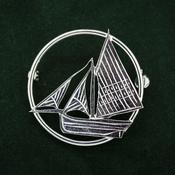 Silver Galway Hooker Broach image