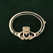 9ct Gold Claddagh Broach image