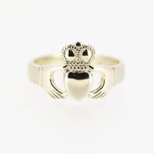 GENTS 9CT WHITE GOLD CLADDAGH RING image